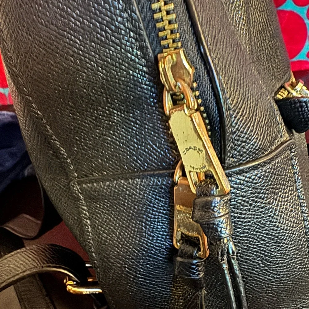 Coach Black Textured Men's Backpack - Picture 7 of 8